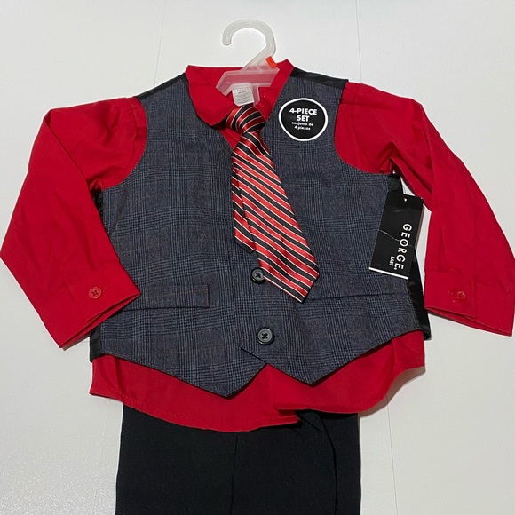 George Baby 4pc Holiday Pant Set - Picture 3 of 3